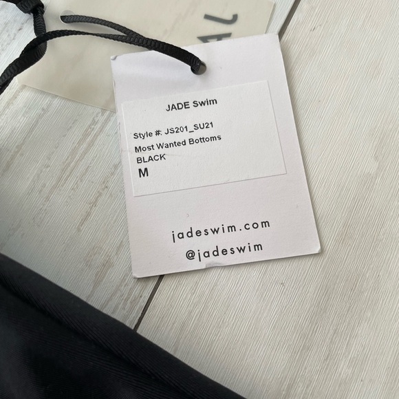 Jade Swim women’s Most Wanted bikini Bottoms Black S high waist cottage core - Picture 10 of 10